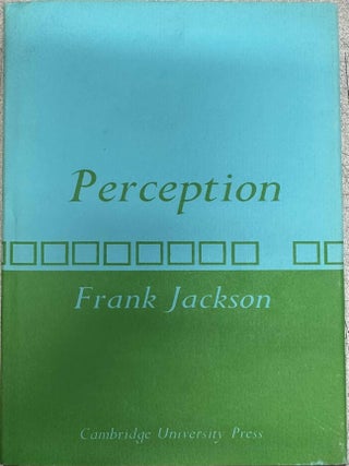 Item #10197 Perception: A Representative Theory. Frank Jackson
