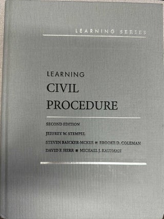 Item #10279 Learning Civil Procedure. Jeffrey W. Stempel