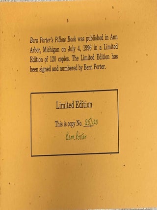 Bern Porter's Pillow Book