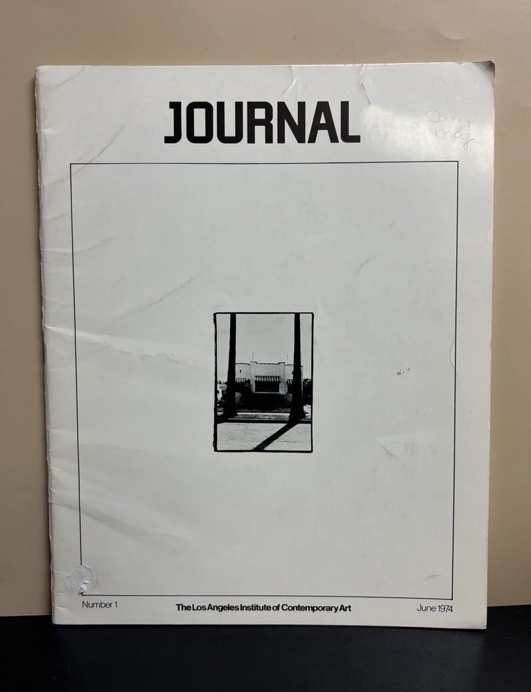 Item #11540 Journal: The Los Angeles Institute of Contemporary Art June 1974. Fidel Danieli.