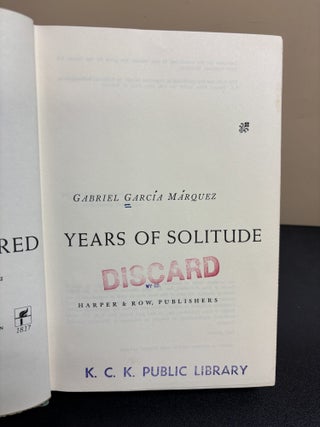 One Hundred Years Of Solitude