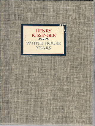 Item #5969 White House Years. Henry Kissinger