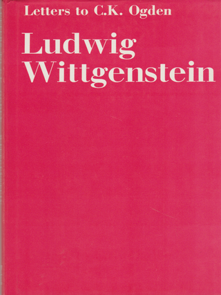 Item #7072 Letters to C.K. Ogden with Comments on the English Translation of the Tractatus...