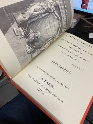 L'Architecture considérée sous Le Rapport De L'Art, Des Moeurs et De La Législation, two volumes