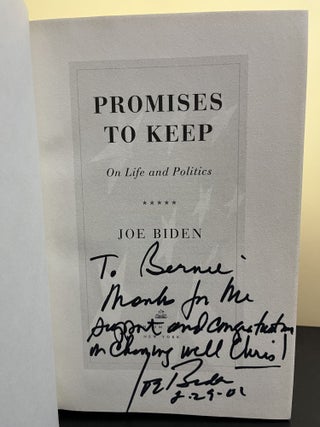 Item #7309 Promises To Keep. Joe Biden