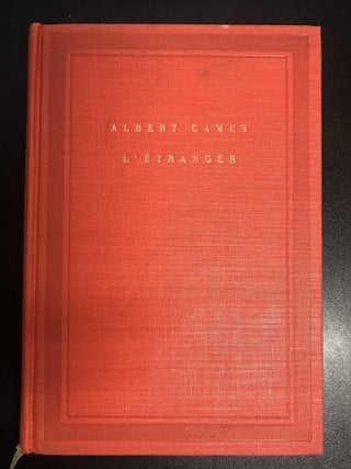 Item #8275 L'Etranger. Albert Camus