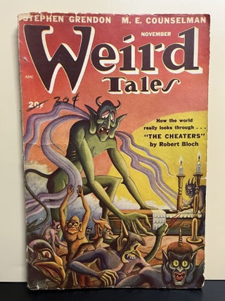 Item #8323 Weird Tales. Stephen Grendon, M E. Counselman, Robert Bloch