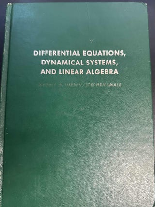 Item #8449 Differential Equations, Dynamical Systems, and Linear Algebra (Pure and Applied...