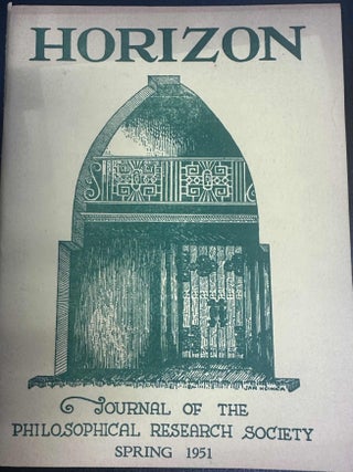 Item #8455 Horizon Journal of the Philosophical Research Society (Spring 1951). Manly P. Hall