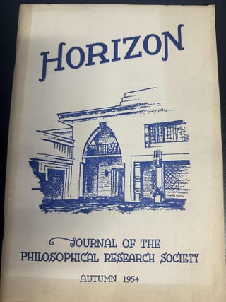 Item #8458 Horizon Journal of the Philosophical Research Society (Autumn 1954). Manly P. Hall