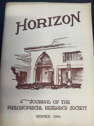 Item #8459 Horizon Journal of the Philosophical Research Society (Winter 1954). Manly P. Hall