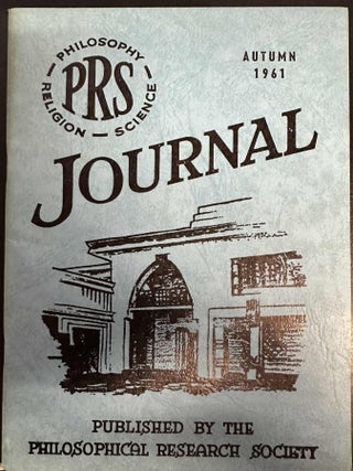 Item #8469 PRS Journal (Autumn 1961). Manly P. Hall