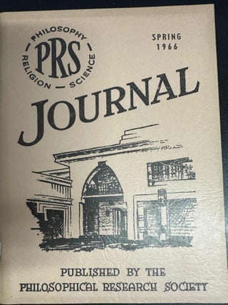 Item #8470 PRS Journal (Spring 1966). Manly P. Hall
