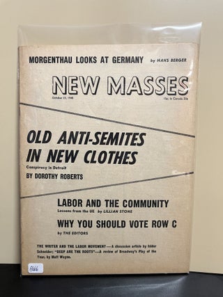 Item #8666 New Masses: Vol. LVII October 23, 1945, No. 4. Joseph North