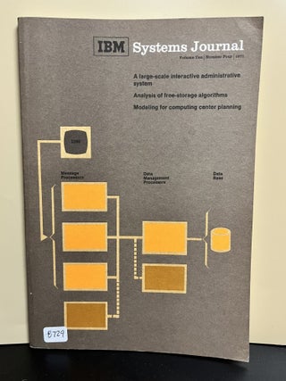 Item #8729 IBM Systems Journal. Fred Hanssmann, Wolfgang Kistler, et all