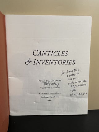 Canticles & Inventories