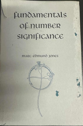 Item #9197 Fundamentals of Number Significance. Marc Edmund Jones
