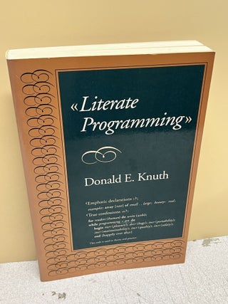 Item #9581 Literate Programming. Donald E. Knuth