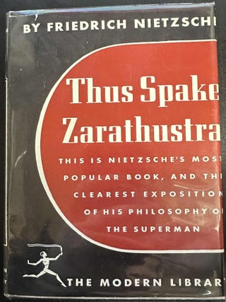 Item #9897 Thus Spoke Zarathustra. Friedrich Nietzsche